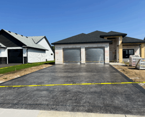 stained concrete driveway